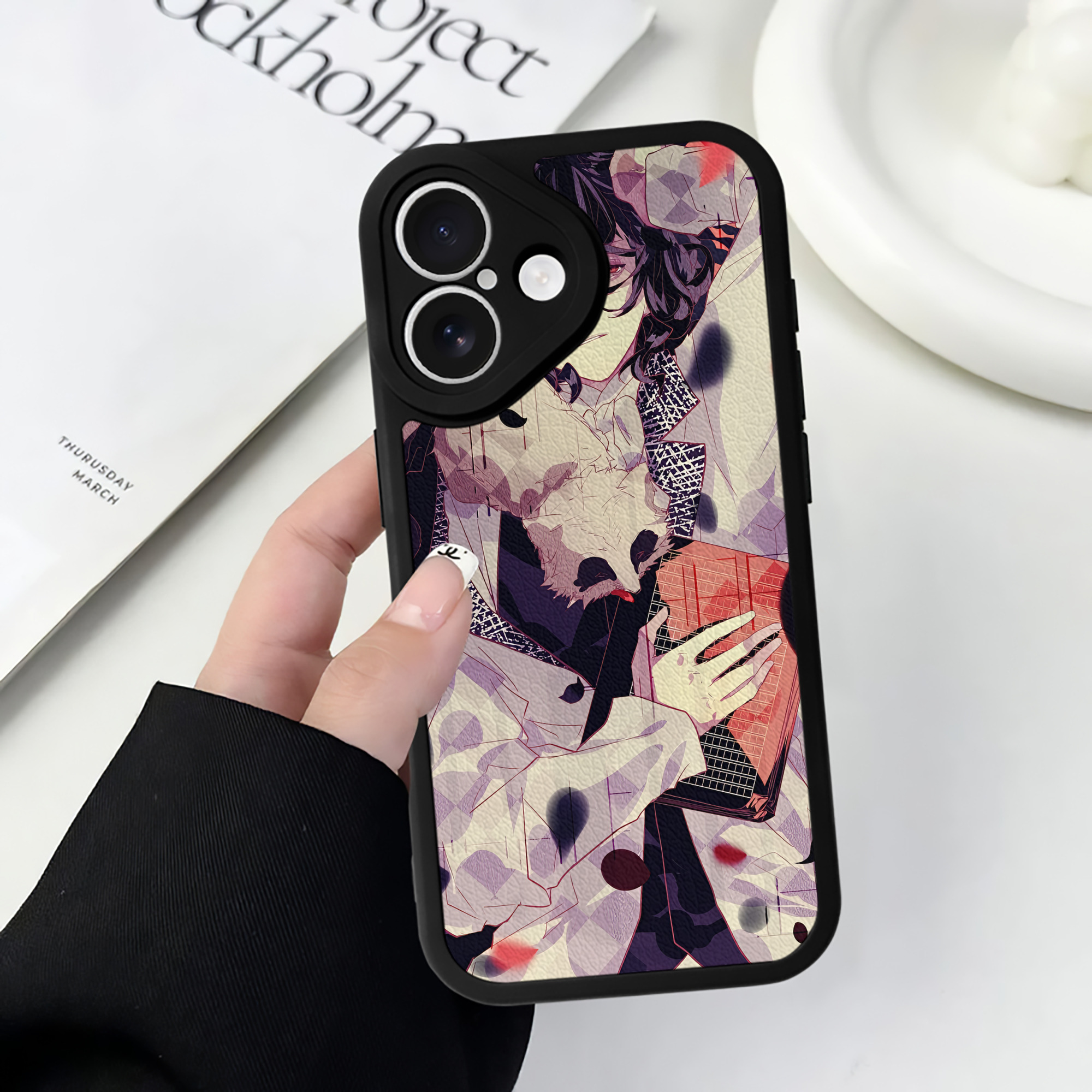 （画像用） 文豪ストレイドッグス Bungo Stray Dogs 【iPhone 16シリーズ対応】シリコンスマホケース（レザー調） 材質：シリコン